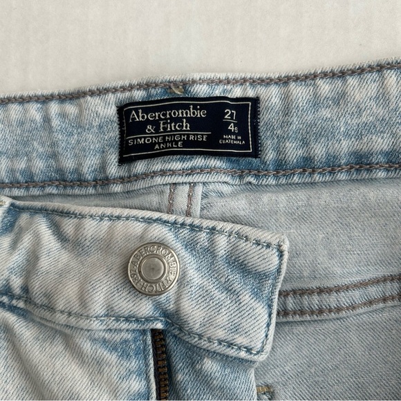 Abercrombie & Fitch Women’s Light Wash‎ Simone High Rise Ankle Jean 4S - Picture 7 of 12